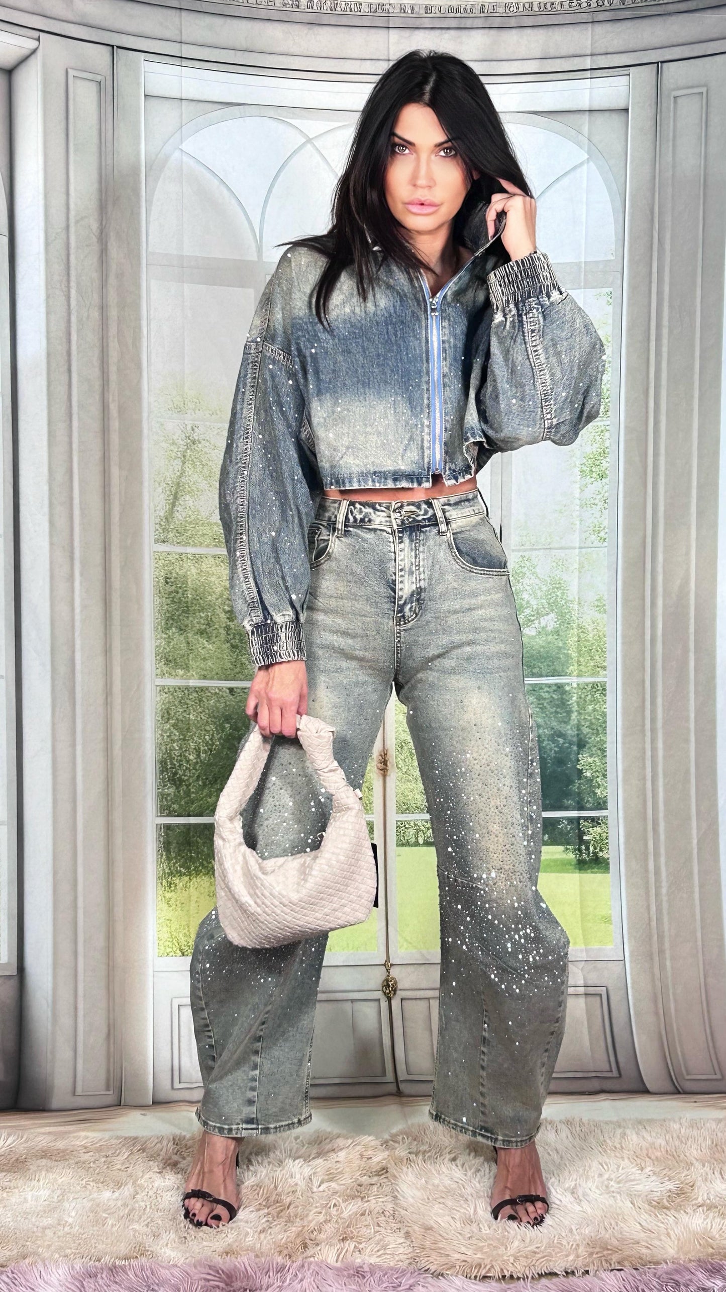 Jeans balloon Cristallo