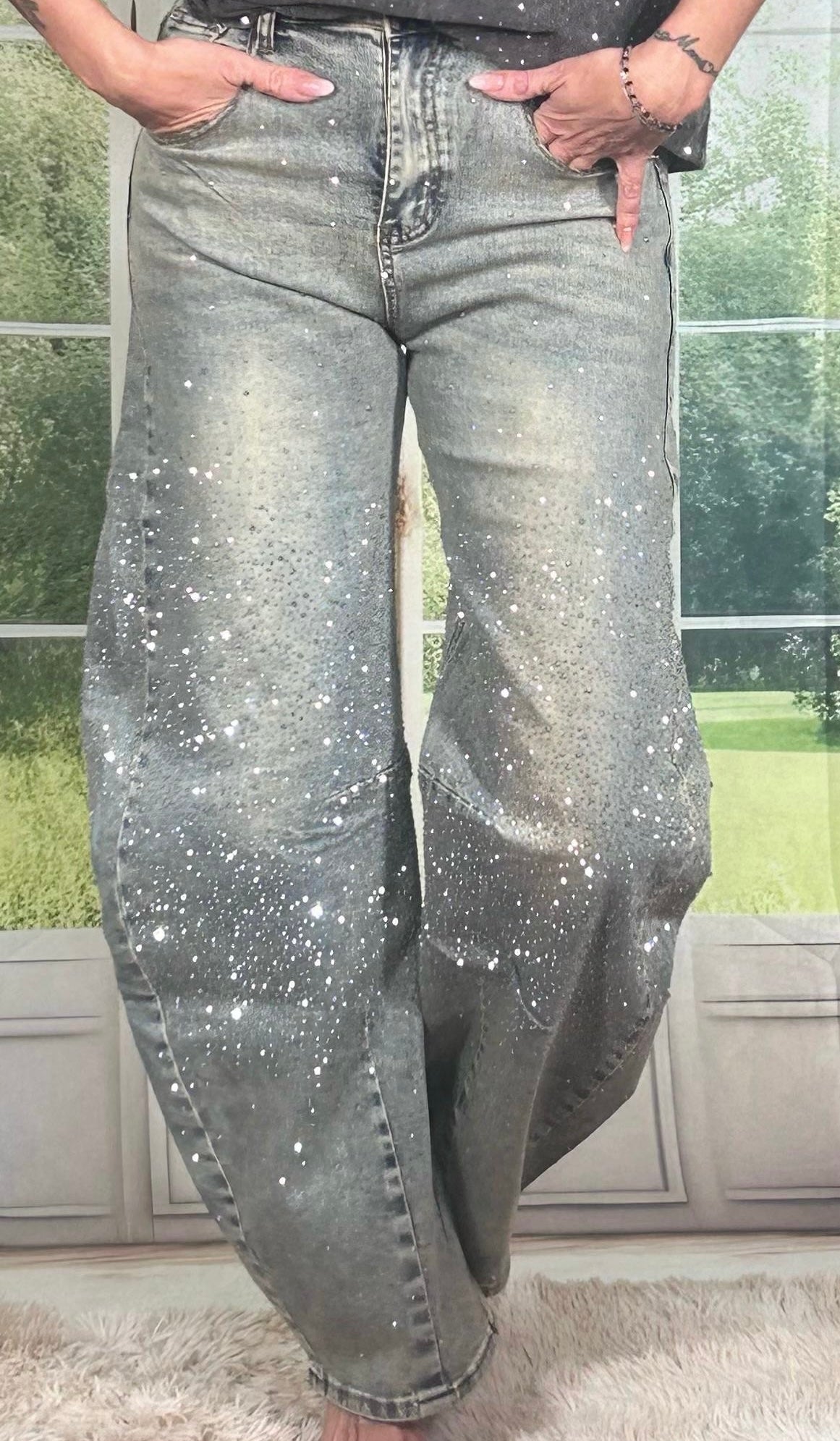 Jeans balloon Cristallo