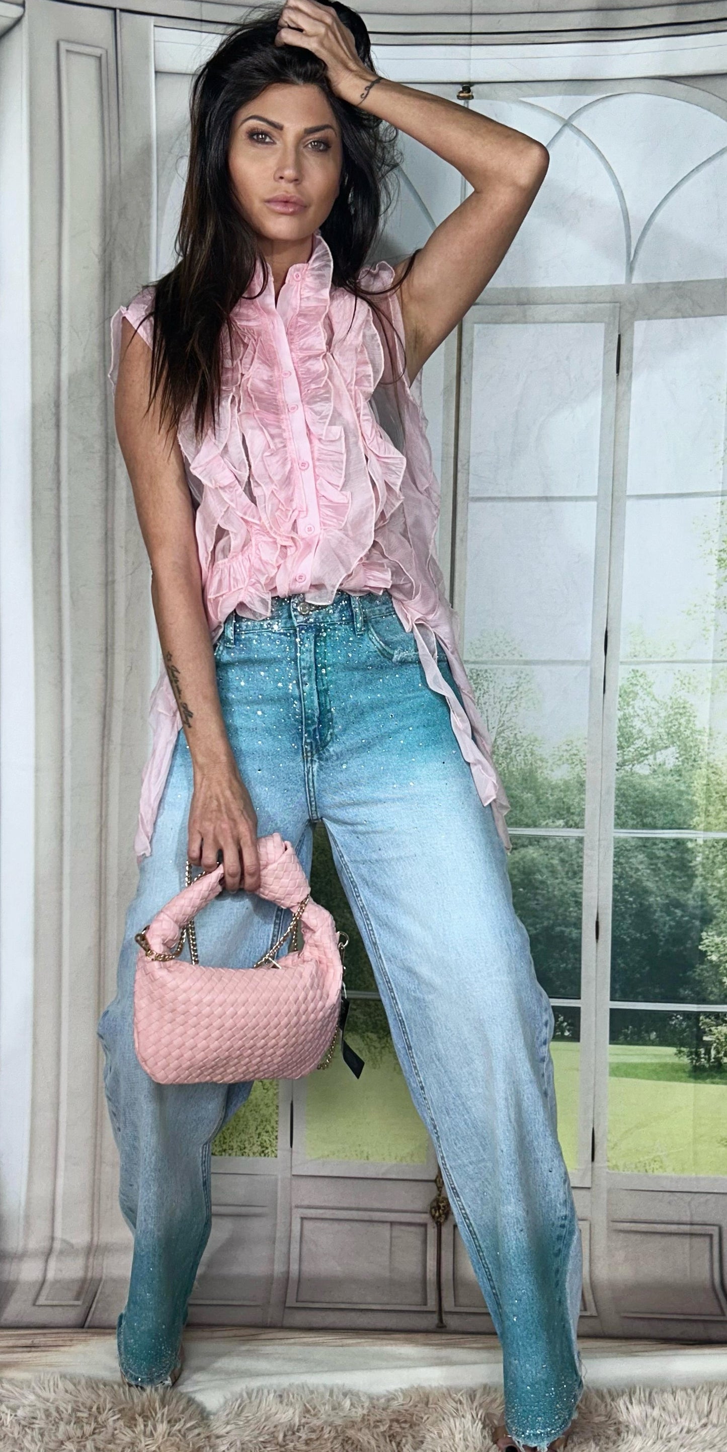 Jeans acqua marina