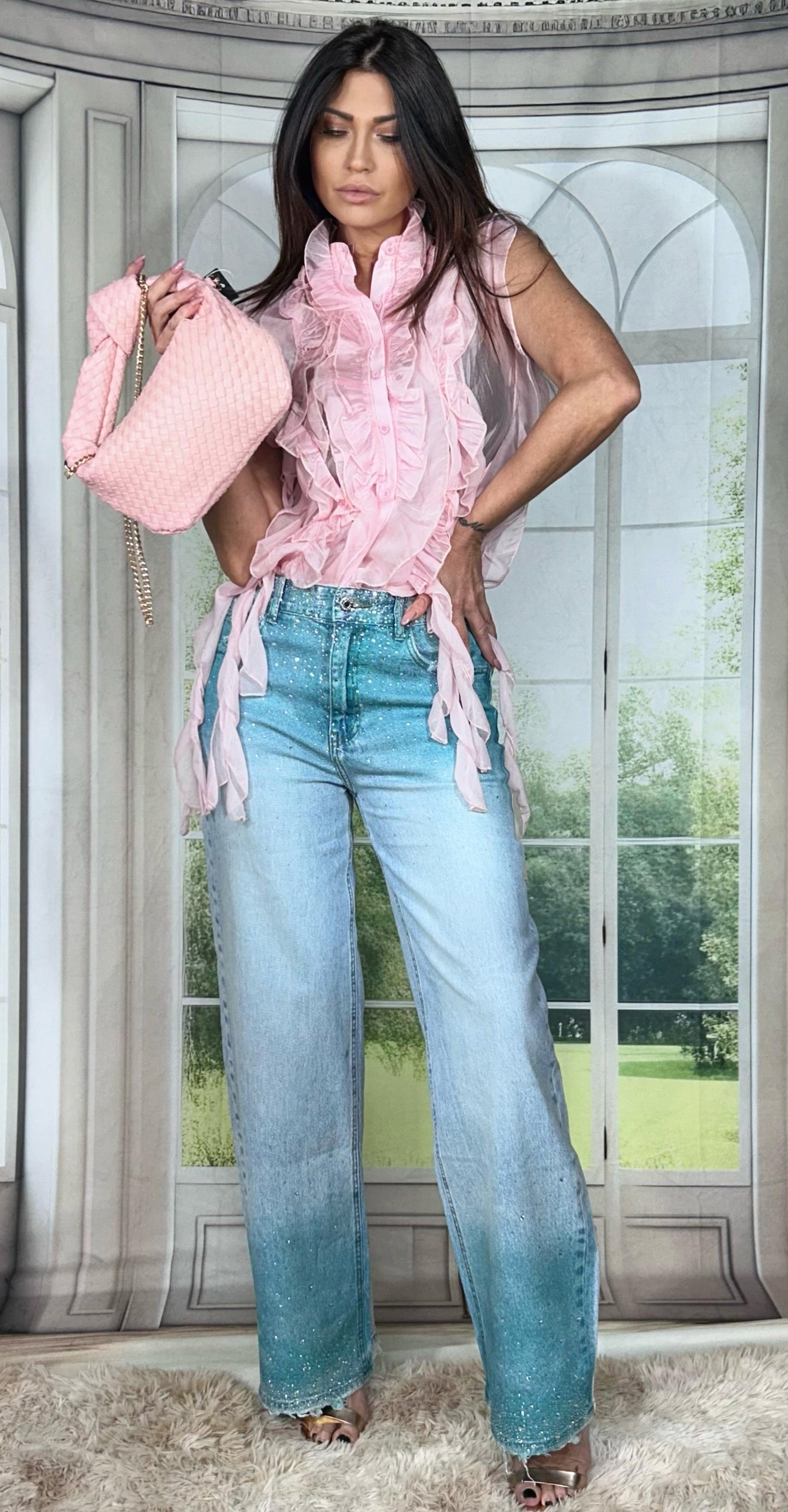 Jeans acqua marina