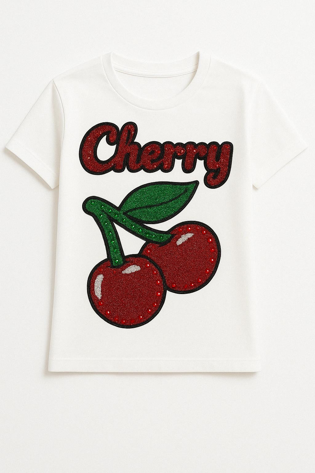 T-shirt cherry pop strass